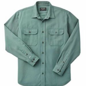 NWT Filson men’s chino twill balsam green shirt XS